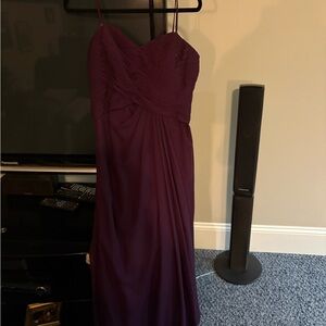 Long dark purple dress (great for wedding guest)
